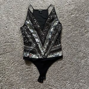 Glamour Deep V Neck Bodysuit